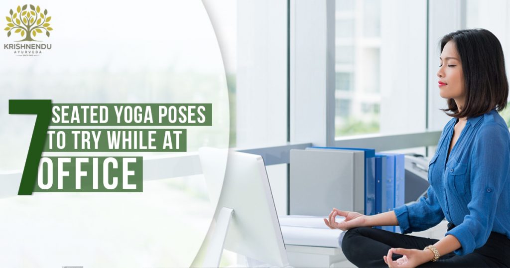 7 seated yoga poses in office